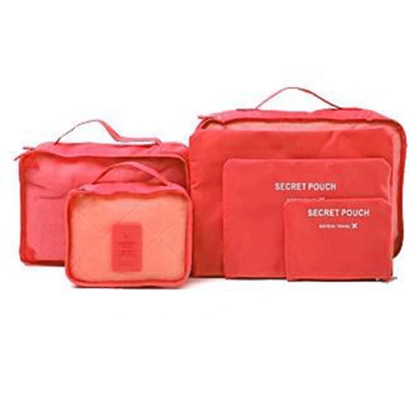 

6Pcs Waterproof Travel Clothes Storage Bags Luggage Organizer Pouch Packing Case