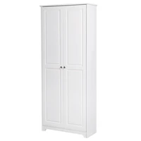 fch double door five tier storage cabinet white wardrobe 30 71 x 12 4 x 72 24 us warehouse
