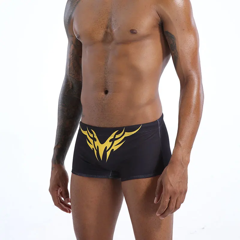 Мужские трусы боксеры для плавания темно синие брифы плавки пляжная одежда