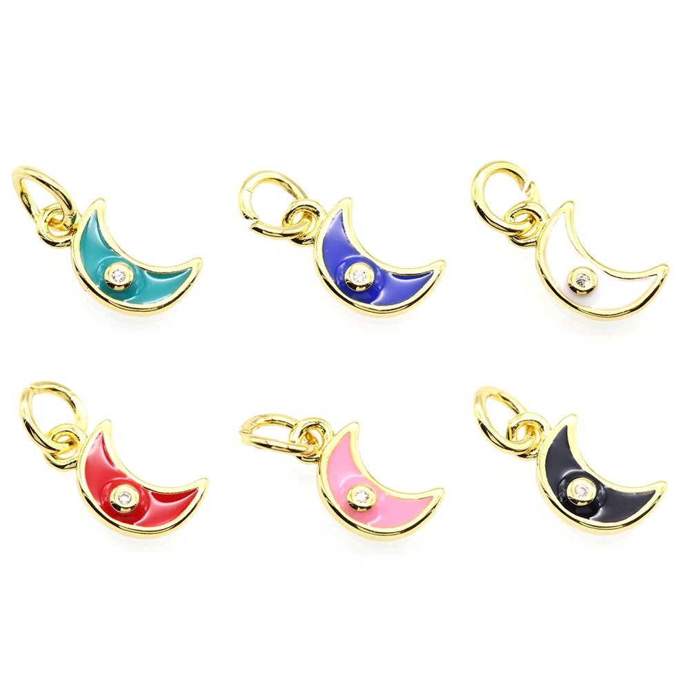 KAMAF 10 шт./упак. высококачественные ювелирные изделия гламур DIY луна кулон для