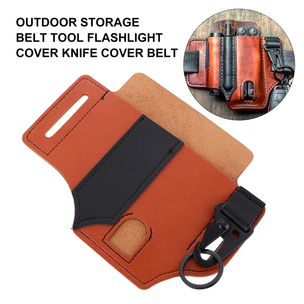 

1Pc Retro Outdoor Storage Pocket Tool Flashlight Pocket Feather Tool Waist Bag