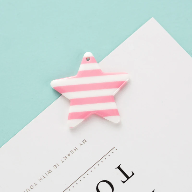 10 штук/упаковка звезда Смола со звездами и полосами для Шарм аксессуары