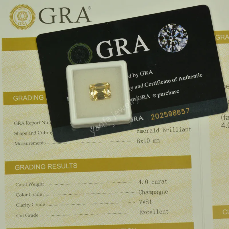 Распродажа основной цвет глубокий светлый шампанского желтый муассанит камень