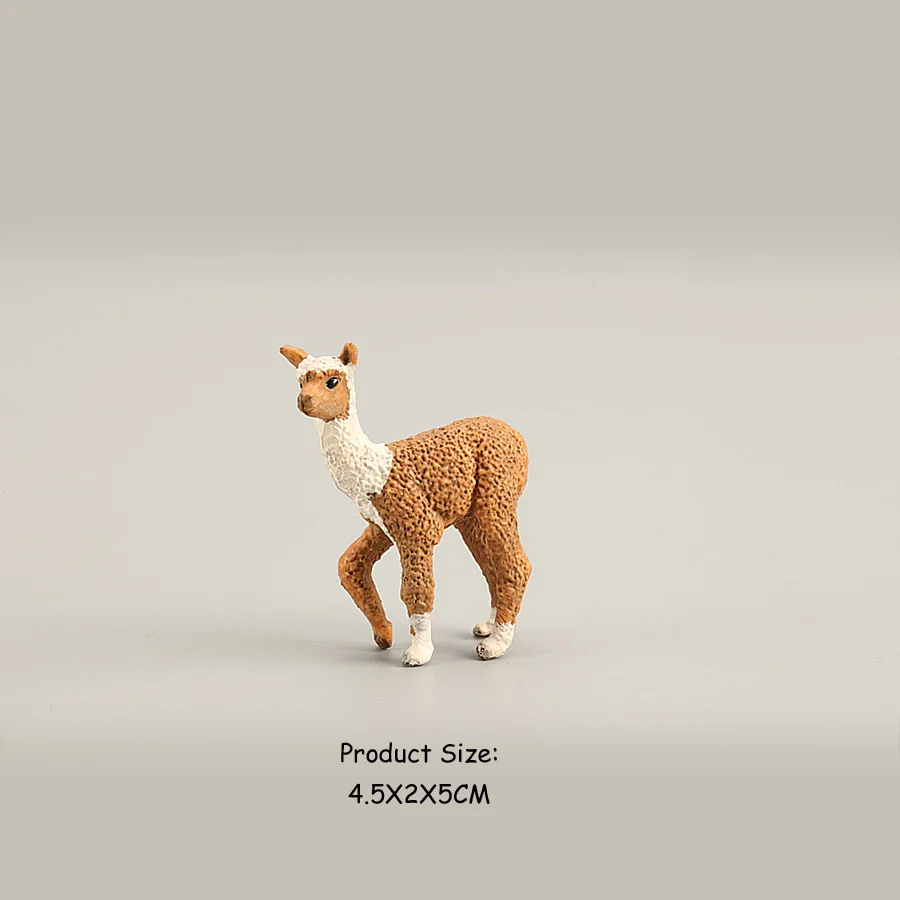 styles D Реалистичная пластиковая Милая Альпака дикая Llamas животное подвижная фигурка-модель, животные-животные развивающие Фигурки игрушки подарок для детей - Цвет: styles D