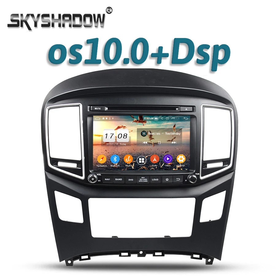 Автомобильный DVD плеер 720P DSP IPS Android 10 4 Гб + 32 ГБ 8 ядер GPS RDS радио wifi Bluetooth 5 0 для HYUNDAI H1