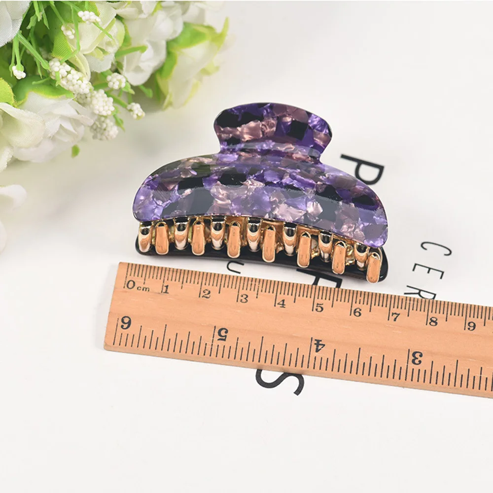 

Hot elegant Acetate Hair claws Girl Temperament Hair Claw Clips Barrette Clamp Simple Geometry Hairpin Large for women