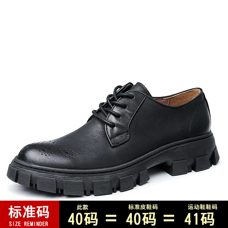 

Mens Shoes Casual Spring Autumn Lace-Up Business Shoes Mens Luxury Shoes Men Designer Cowhide High Quality Genuine Leather