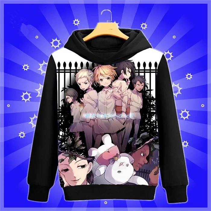 Аниме-Толстовка Manga The Promised Neverland Yakusoku no Neverland Norman cosplay Sweatshirt весна-осень мужские и женские пуловеры пальто - Цвет: 2