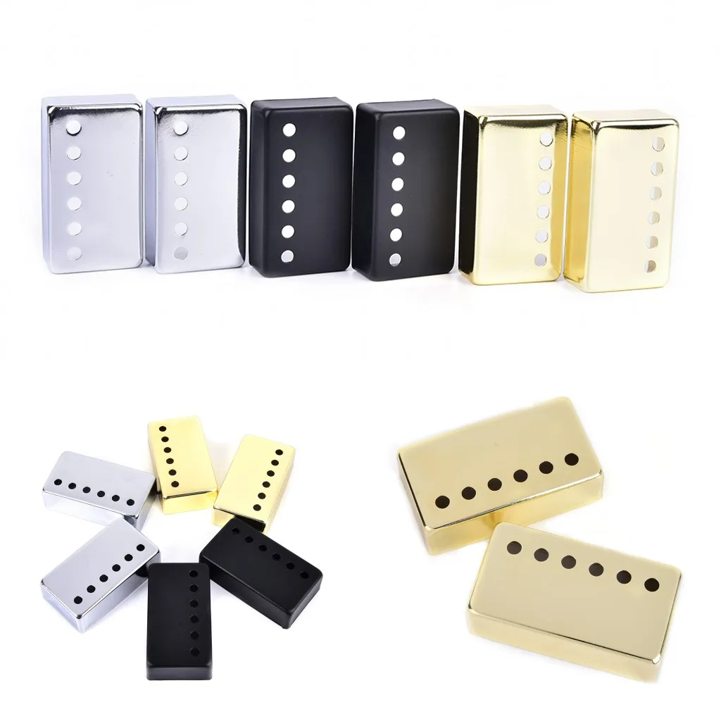 Хит продаж 2 шт. хромированная металлическая крышка хамбакера 50/52 мм для