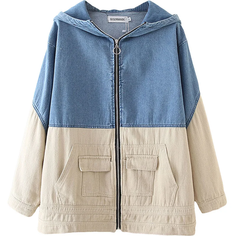 2020 весеннее джинсовое пальто с длинным рукавом Повседневная джинсовая куртка