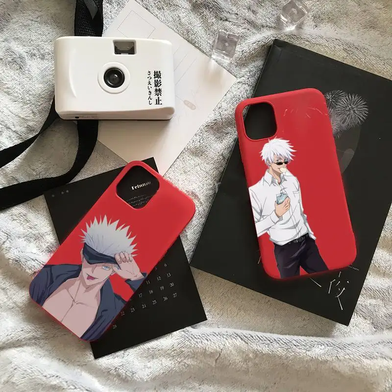 

Jujutsu Kaisen anime Gojo Satoru Phone Case Candy Color for iPhone 6 7 8 11 12 13 s mini pro X XS XR MAX Plus