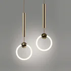 Современные светодиодные кольцевые подвесные светильники, освещение для спальни, украшение для дома, золотой потолочный светильник для кухни, в скандинавском стиле