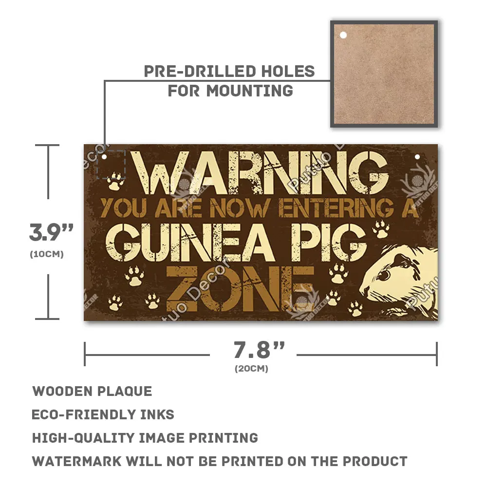 putuo decor guinea pig signs wooder hanging plaque decorative plaque gifts for guinea pig lover pet house decoration home decor free global shipping