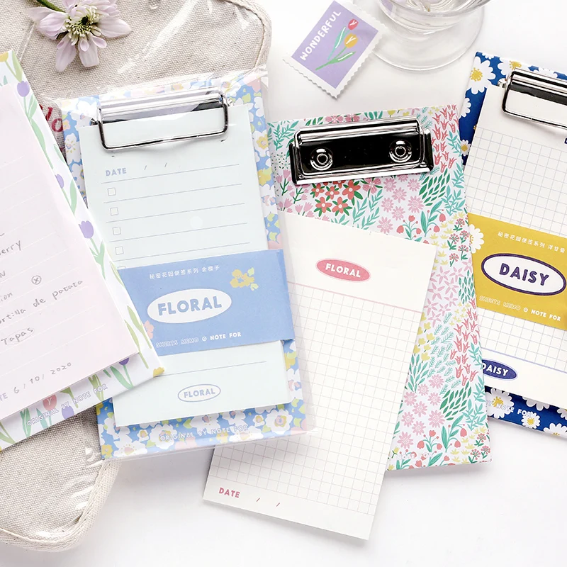 

4PCS/LOT secret Garden series simple message material paper backing plate memo pad