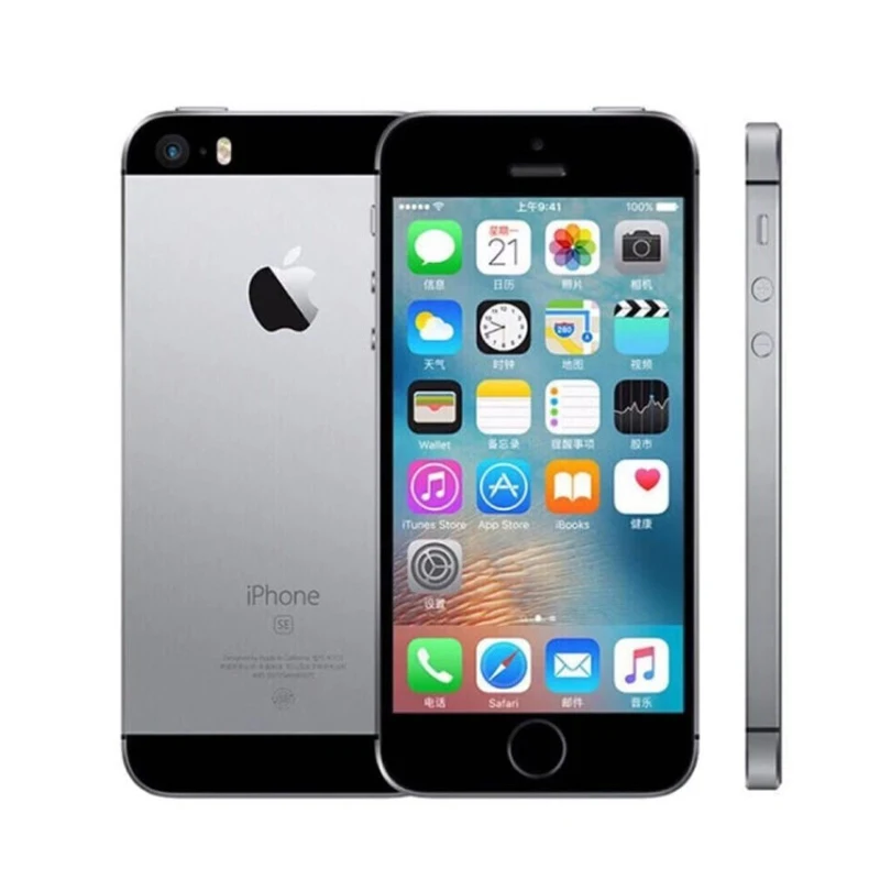 Apple iPhone SE A1662 LTE мобильный телефон 4," 2 Гб Оперативная память 16/64GB Встроенная память двухъядерный 1642 мА/ч, за счет сканера отпечатков пальцев 12.0MP смарт-чехол для телефона