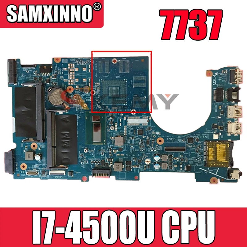 

Оригинальная материнская плата для ноутбука DELL Inspiron 7737 Core I7-4500U SR16Z материнская плата CN-0C4T7D 0C4T7D DOH70 12309-1