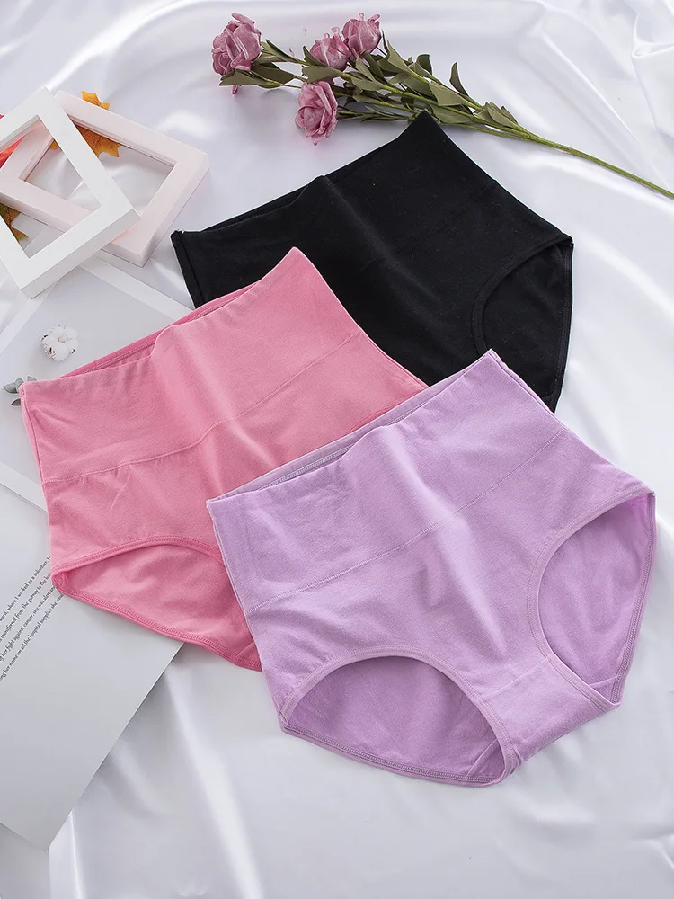 

Women's panties Pure Cotton High-waist Menstrual Briefs Antibacterial Crotch s Sexy Lingerie Underpants High Quality