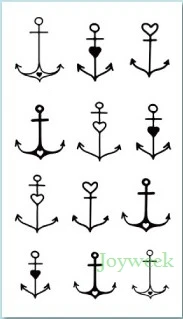 Водонепроницаемые временные тату наклейки милые маленькие с якорем флэш-тату