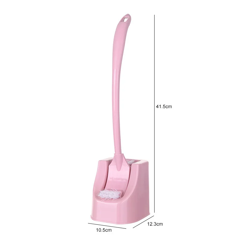 

Toilet Brush Set Toilet Cleaning Brush Dead Corner Decontamination Brush with Base Curved Long Handle Bathroom Household Items