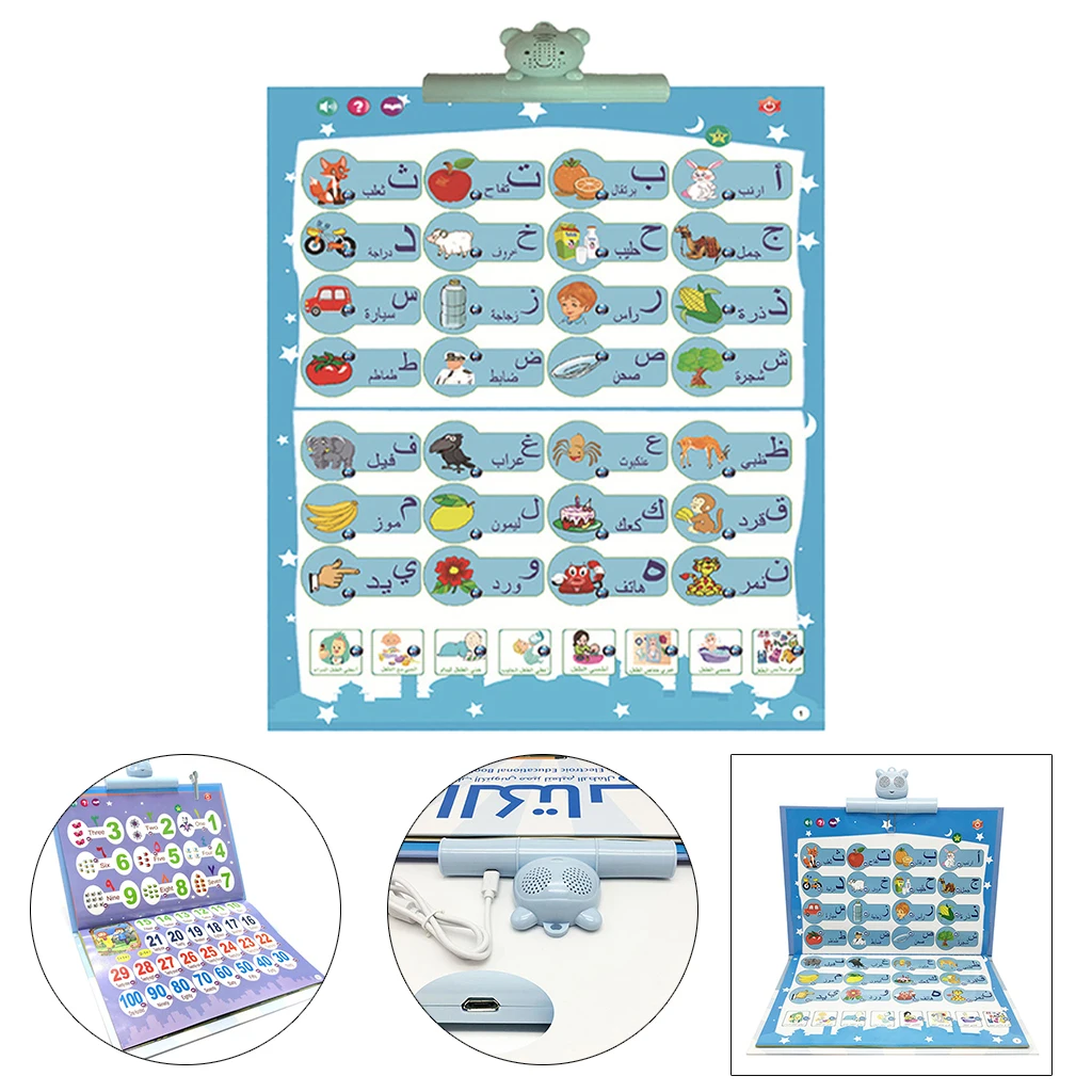 

Alphabet Poster Interactive Wall Chart Kindergarten Educational Letters ABC