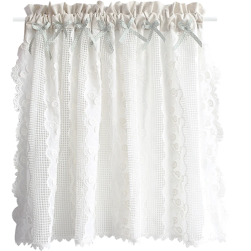 DUNXDECO Короткая занавеска для кухонной двери полузанавеска французская