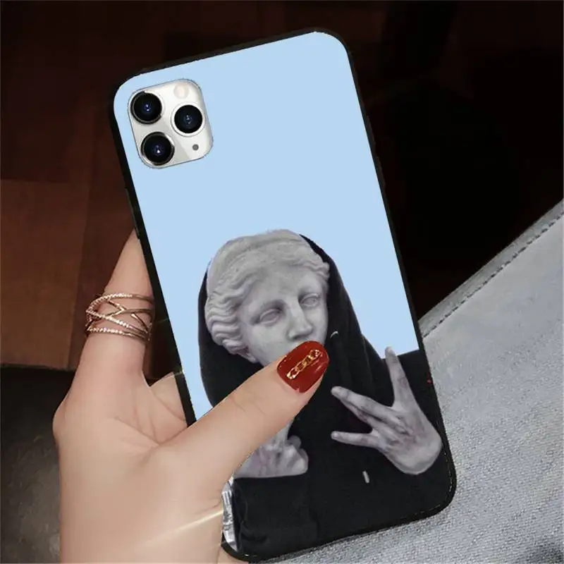 

David statue fahsion design pattern high quality Phone Case coque for iPhone 11 12 pro XS MAX 8 7 6 6S Plus X 5S SE 2020 XR