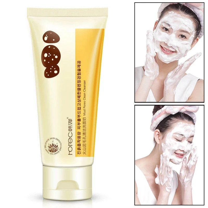 Вулканическая грязь пена для лица Освежающая бритье контроль жирности