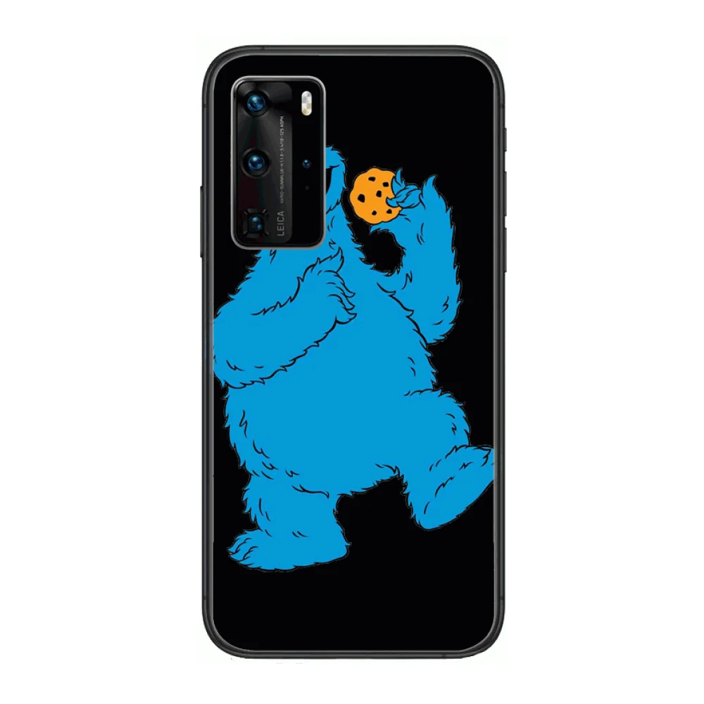 

Interesting Sesame Street Phone Case For Huawei P 40 30 20 10 Lite Smart Z Pro Black Etui Coque Painting Hoesjes comic fashion