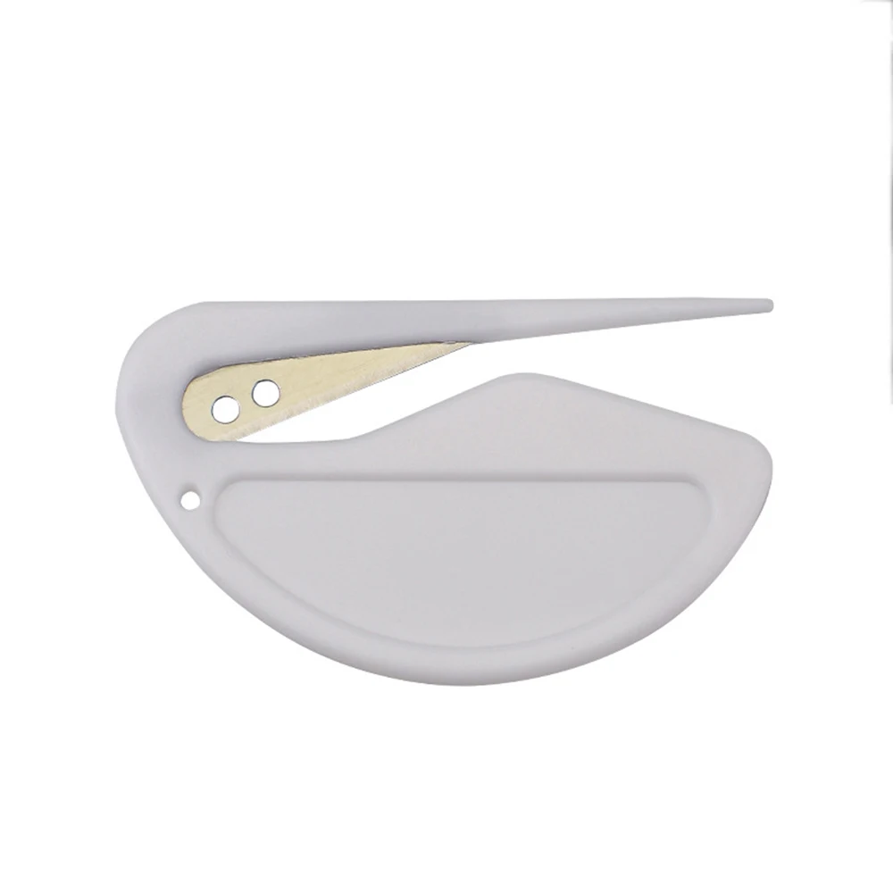 

2pcs/lot Plastic Letter Opener Mini Sharp Letter Mail Envelope Opener Safety Papers Guarded Cutter Blade Office Supplies