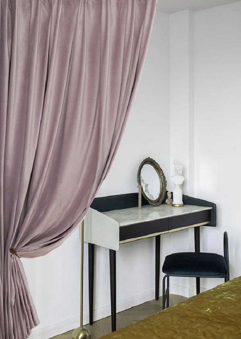 Розовые фиолетовые занавески из голландского фланелевого материала модные для