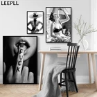 Модное настенное искусство черная белая подводная женщина печать сексуальный женский постер холст искусство Красивая Настенная картина Современный домашний декор