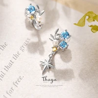 thaya firefly earring blue clip 925 silver newest earrings for luxury special original fine jewelry women gift