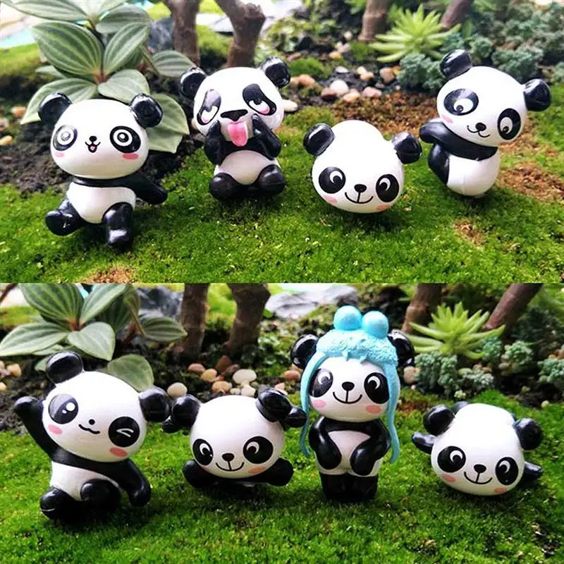 12 шт прекрасный панда торт Декор изделия из смолы восхитительный украшения день