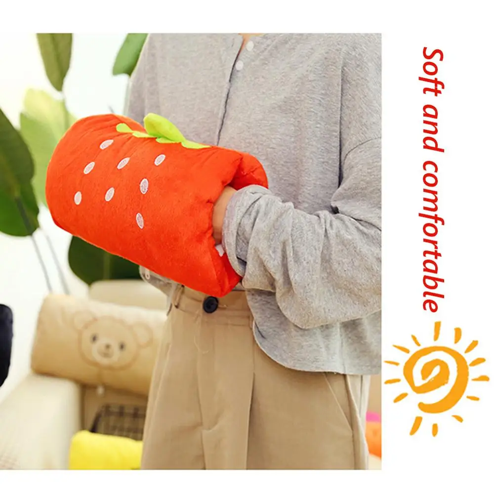 Подушка милая плюшевая грелка для рук детская мягкая игрушка импортные перья