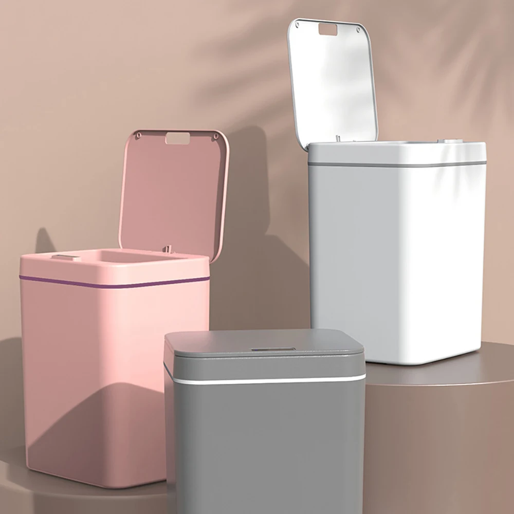 Enlarge Smart sensor trash can household kitchen bathroom storage bin