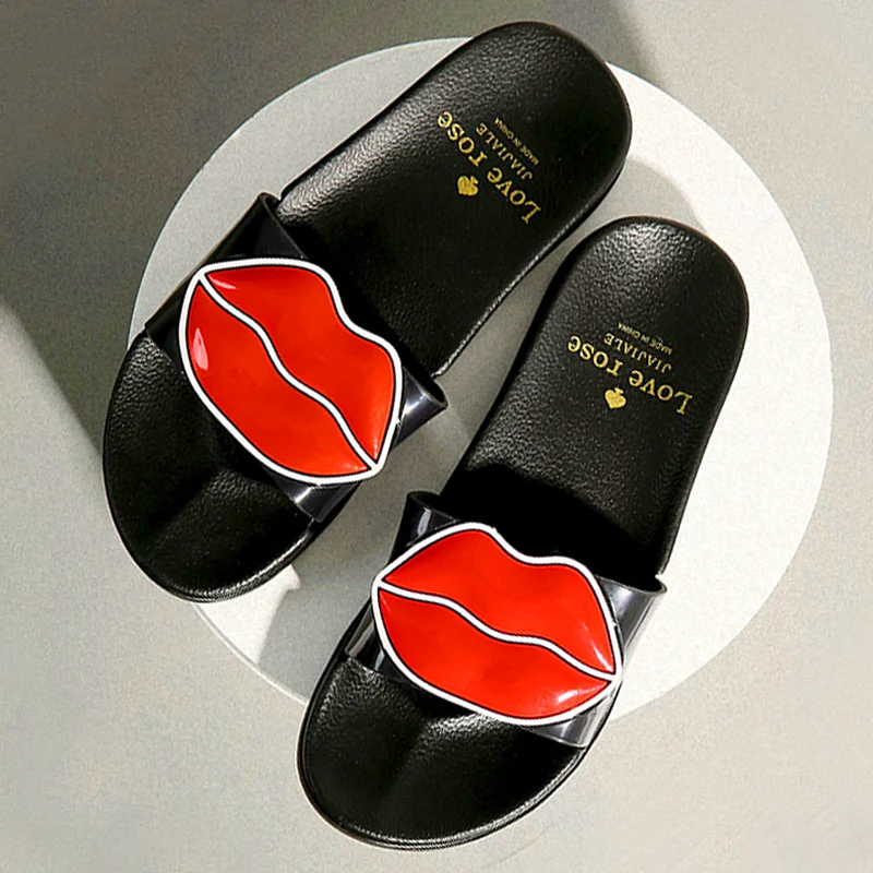 

Fashion Summer Women Lovely Lips Beach Slippers Platform Thick Soled Sandals Ladies Casual Shoes Flip Flops Zapatillas Mujer