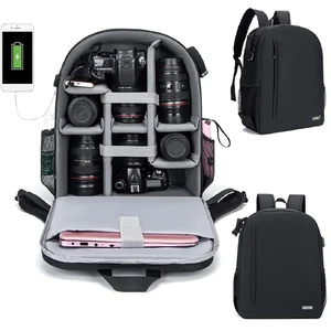 dslr camera backpack large capacity shockproof bags for nikon canon sony slr lens tripod pack girl boy outdoor travel laptop bag free global shipping