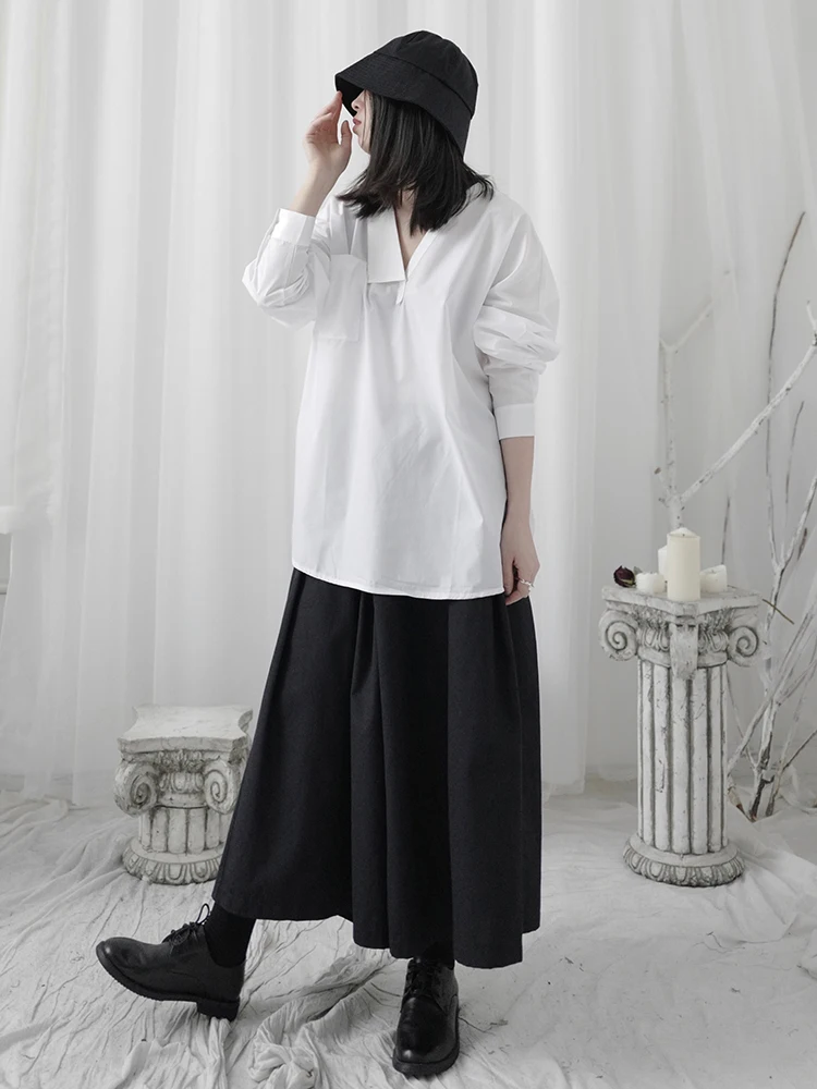 Женская рубашка с длинным рукавом Yamamoto холодным ветром и небольшим знакомым