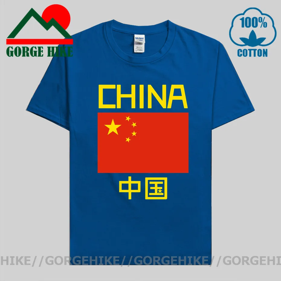 Футболка CHN мужская с принтом Китайской Республики хлопковая Повседневная