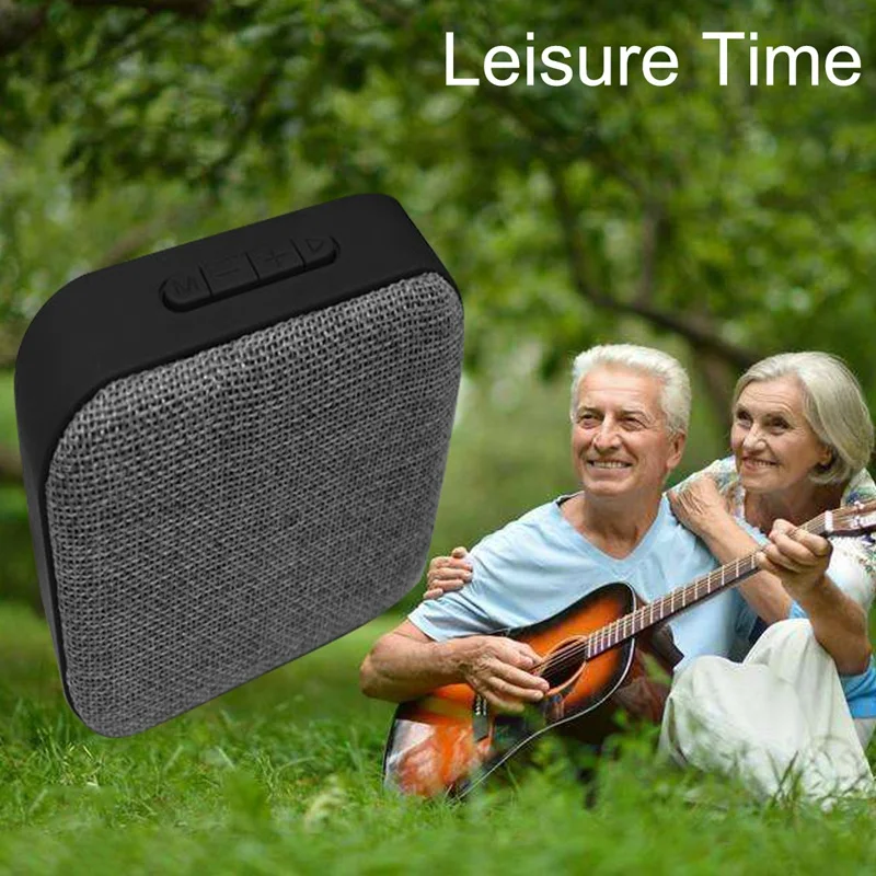 T3 fabric bluetooth speaker wireless mini card USB charging portable audio gray | Электроника