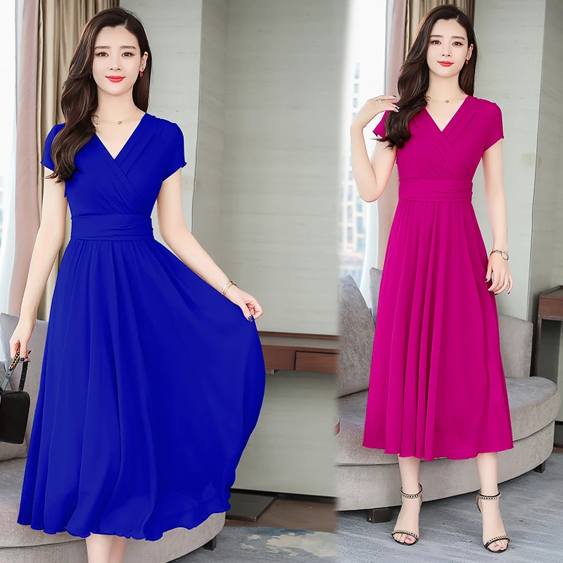 2019 Новое поступление Летнее в богемном стиле Стиль размера плюс M-4XL с v-образным