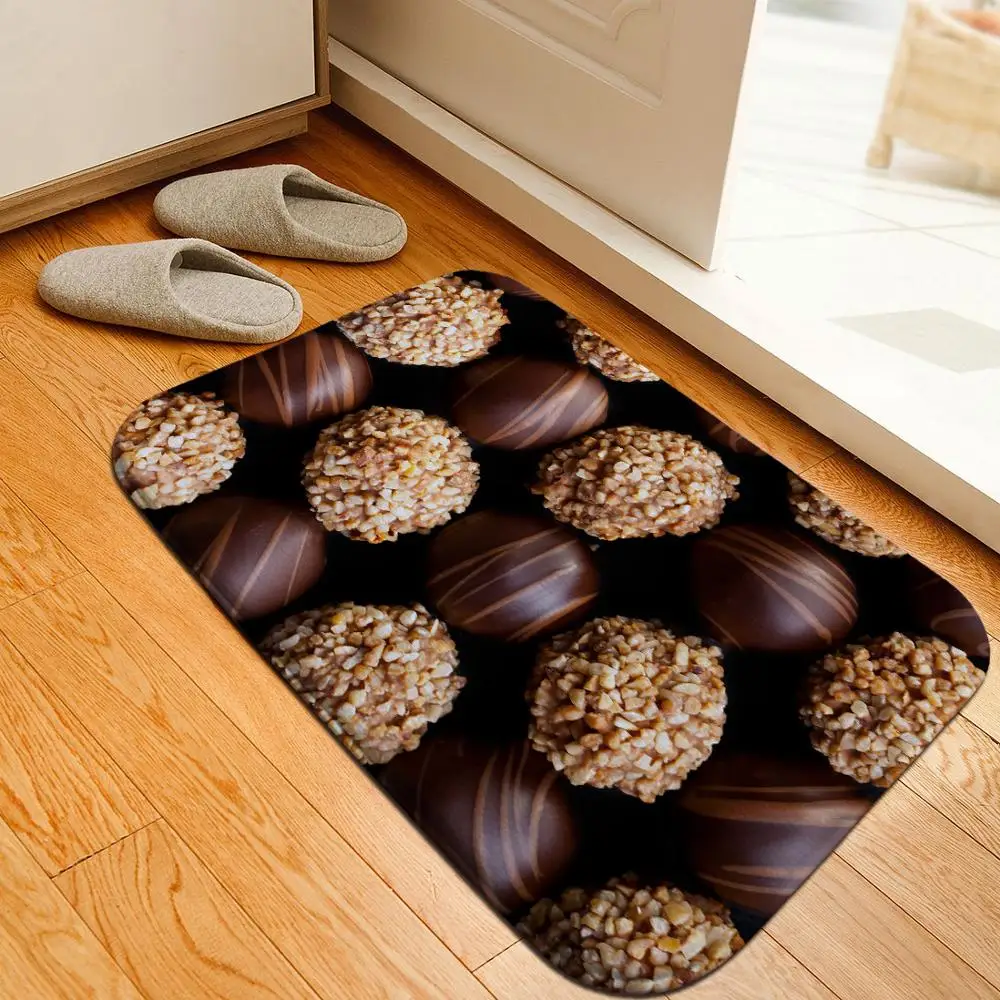 3D шоколадный десерт коврик для ванной прикроватный супер мягкий Кристальный