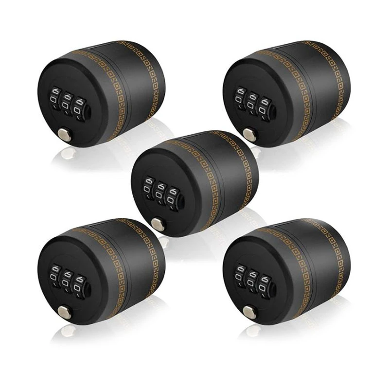 

5 Pcs Wine Stoppers,Reusable Combination Lock for Wine Bottle Leak-Proof Wine Keep Fresh,Password Code Bottle Stopper