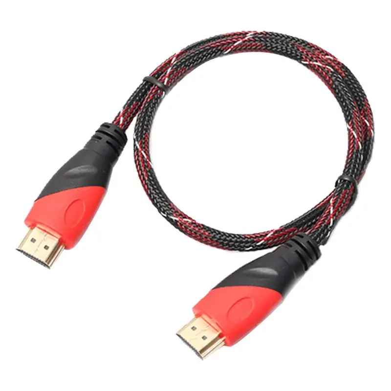 Позолоченный hdmi кабель HD видео вывода двойного цвета режим красного и черного