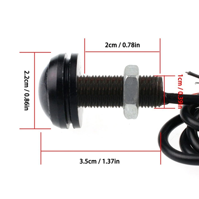 Белый AC/DC 12V орлиный глаз светодиодный светильник 4014 12SMD 23 мм дневного света DRL