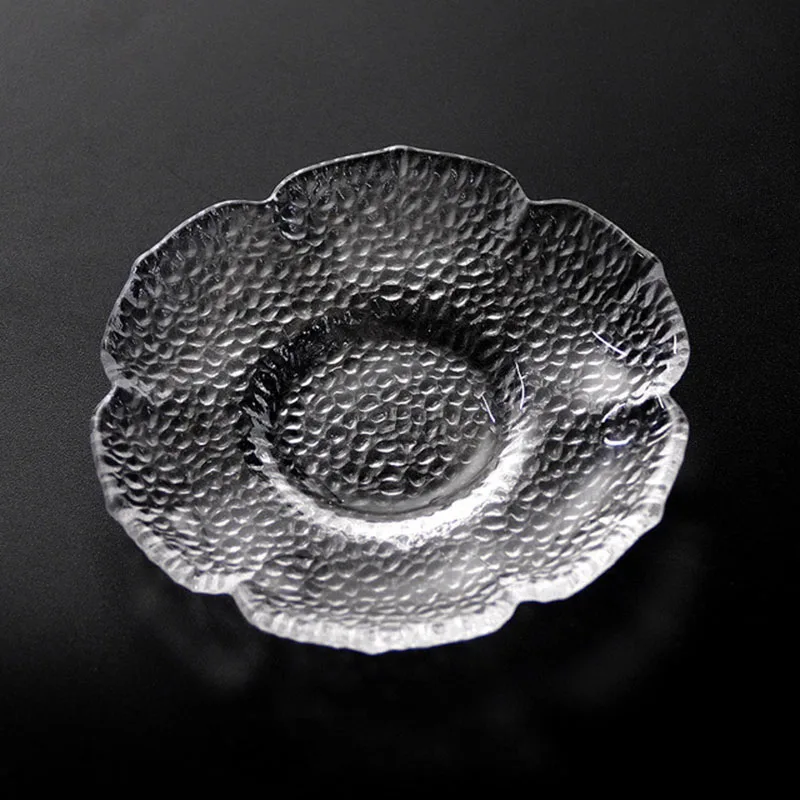 Стеклянная тарелка в японском стиле форме цветка для суши торта десерта