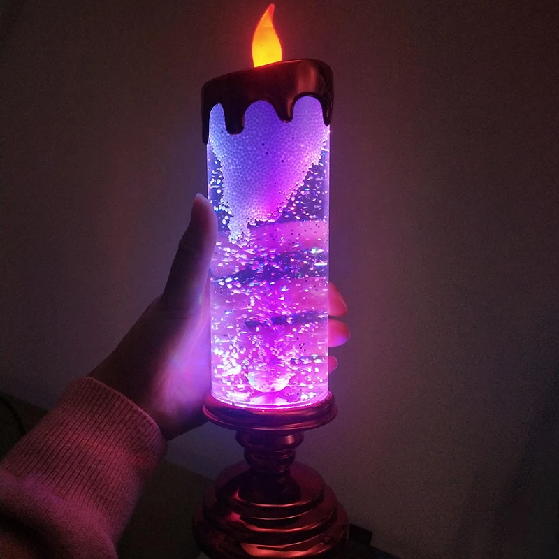 

Светодиодные рождественские свечи, меняющие цвет свечи, креативные рождевечерние праздничные реквизиты, декор для детской свечи, домашний ...