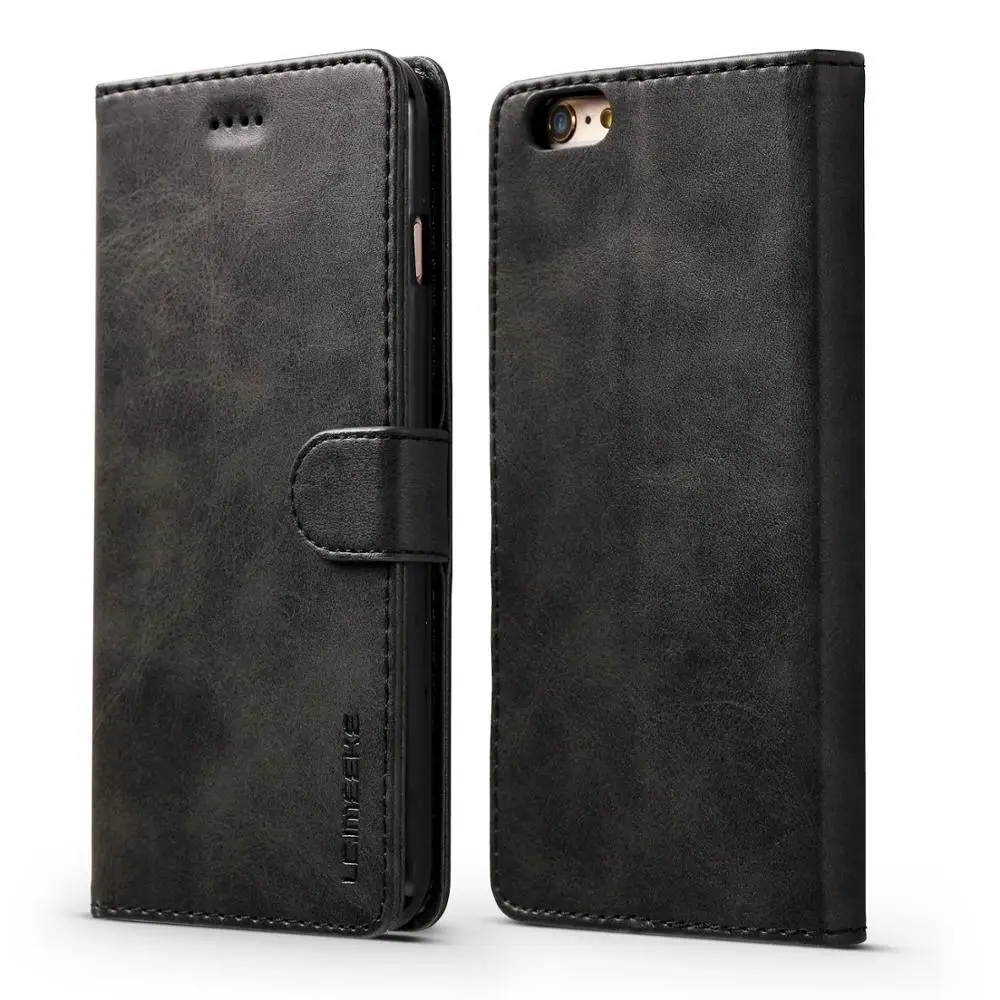 

High End Luxury Leather Case For iPhone 5 / 5S / 6 / 6S / 7 / 8 Wallet Card Slots Flip Folio Cover Coque Fundas Para Skins