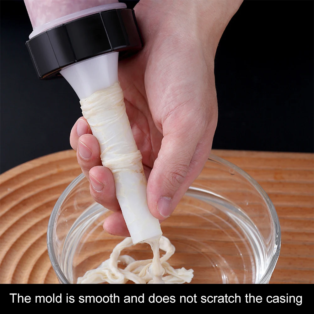Manual Sausage Meat Fillers Automatic Hand-pushing Making Machine Funnel Nozzle Kitchen Stuffing Device Клизма | Дом и сад