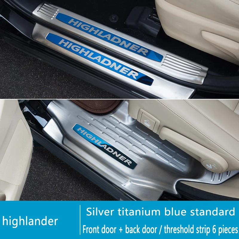 

2015-2020 for Toyota Highlander Threshold Strip Modification Accessories Car Accessories Welcome Scooter Interior Decoration
